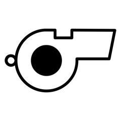 Whistle solid glyph icon