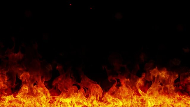 background of burning fire flames