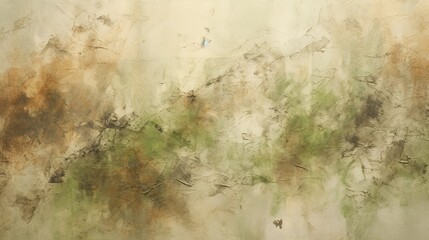 Subtle earthy green and brown watercolor splatters