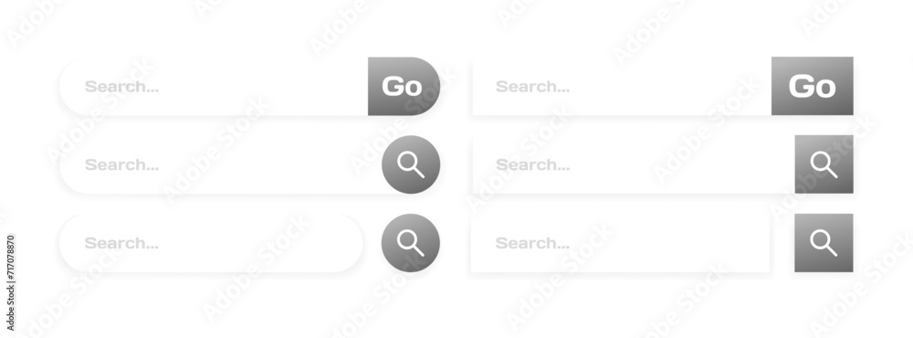 Poster search rows mockups icon. search rows. vector icons