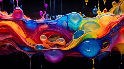 Abstract background with splashes on black background