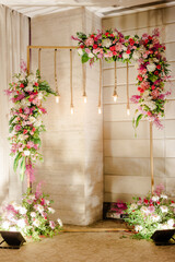 Fototapeta na wymiar Beautiful romantic elegant wedding decor 