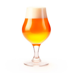 Beer in a stout glass on a white background. Mugs with drink like Ipa, Pale Ale, Pilsner, Porter or Stout