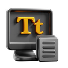 PNG 3D Copywriting icon isolated on a white background