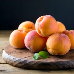 Fototapeta na wymiar apricots on a wooden table