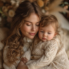 Loving beautiful couple portrait