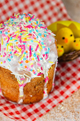 easter cake baking holiday treat sweet baked goods tasty easter eggs orthodox holiday fresh delicious Cooking meal food snack on the table copy space food