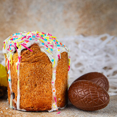 easter cake baking holiday treat sweet baked goods tasty easter eggs orthodox holiday fresh...