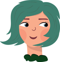 Woman flat different skin tone