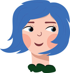 Woman flat different skin tone