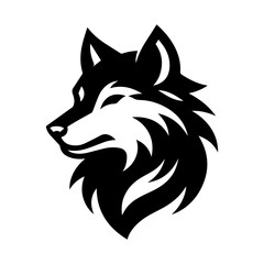 Fototapeta premium wolf head tattoo logo 