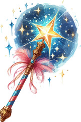 christmas star with stars magic wand 