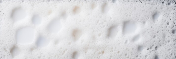 White soap foam texture banner. Cleaning, design for wash, housework chores and hygiene concept - obrazy, fototapety, plakaty