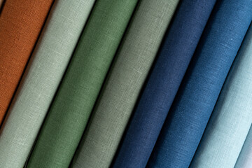 Palette of linen fabric in rolls - 717091409