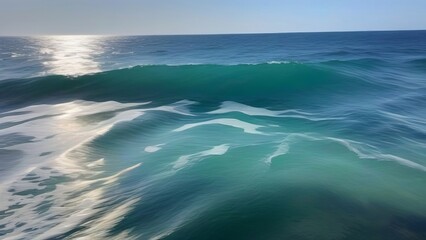 waves on the beach ai generated