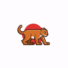 Flat logo illustration of Bobcat
