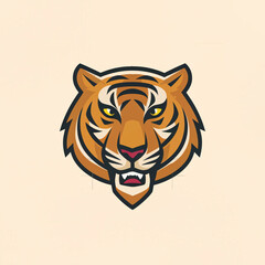 Flat logo illustration of Golden Tiger