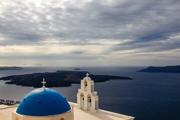 The three bells of Fira Santorini