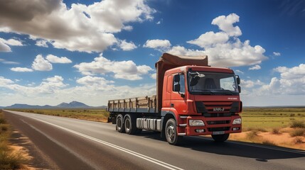 Fototapeta na wymiar Towing or recovery truck transporting generic car on highway for repair or warranty services