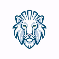 Flat logo illustration of White Lion
