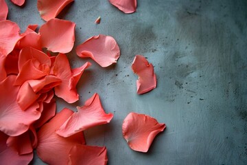 Rose petal on abstract background