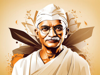 Mahatma Gandhi Jayanti. 2nd October with creative design vector illustration design, Mohandas Karam Chandra Gandhi Birthday designs. - obrazy, fototapety, plakaty