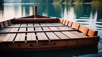 wooden pier on the lake ai generated