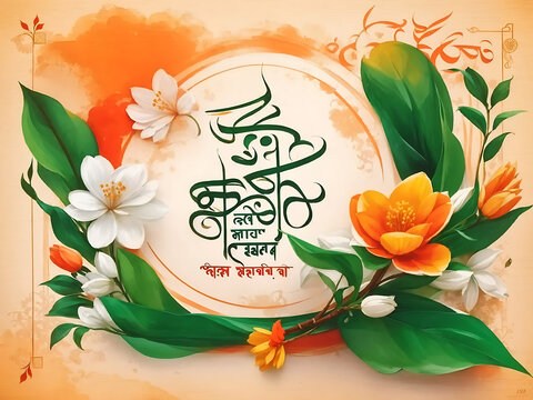 Marathi Calligraphy Prajasattak din means Happy Republic Day in India. It's celebrated on 26th January. Republic Day greetings in Marathi language design.