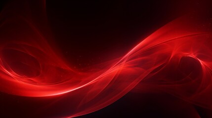 An abstract background with glowing particles in red color - Generative AI