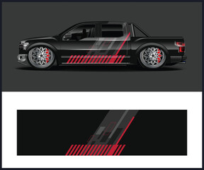 Racing car wrap design vector