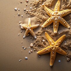 Starfish on Sandy Background