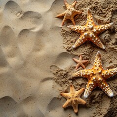 Starfish on Sandy Background