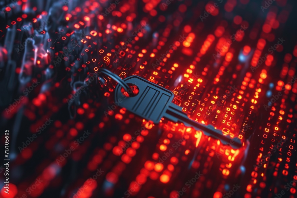 Aufkleber Close up of a computer keyboard key. Perfect for illustrating technology, typing, or data entry concepts