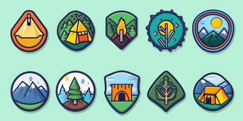 A collection of badges with various designs. Perfect for adding a touch of personalization and style to any project