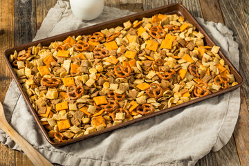 Homemade Flavored Cracker Snack Mix