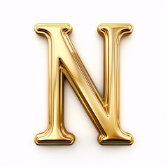 letter N isolated on a white background