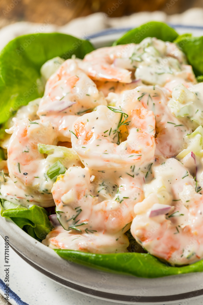 Canvas Prints creamy homemade shrimp salad