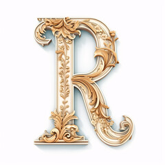 letter R isolated on a white background
