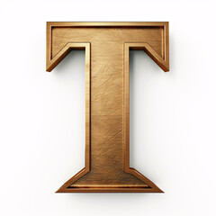 letter T isolated on a white background