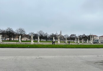 Padua, Italy - 02-01-2024 The beautiful square of Prato della Valle in Padua