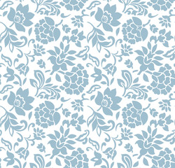 seamless floral pattern Jacobean floral bock print repeat vector file