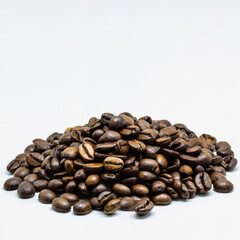 Coffee beans on white background isolated