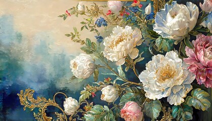 vintage background, vintage background with roses, writing letter
