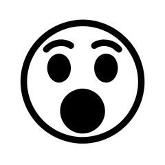 Fototapeta premium wow face icon