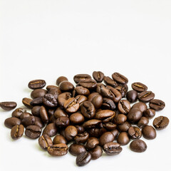 Coffee beans on white background isolated