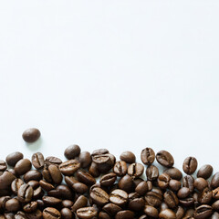 Coffee beans on white background isolated