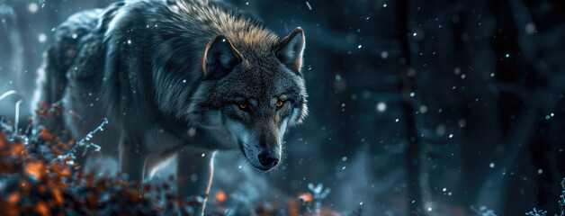 Wild Wolf in Nature