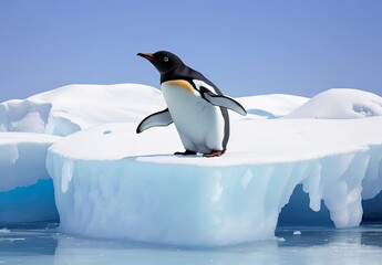 penguin on ice