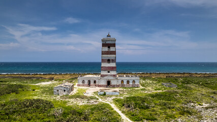 Fototapeta na wymiar Drone shot of a Lighthouse in Mozambique Africa