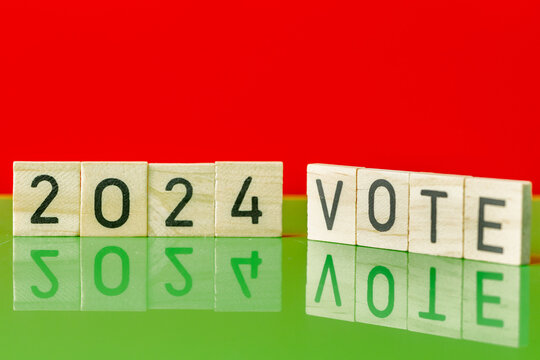 Belarus and the word VOTE 2024. Concept, voting in Belarus in 2024